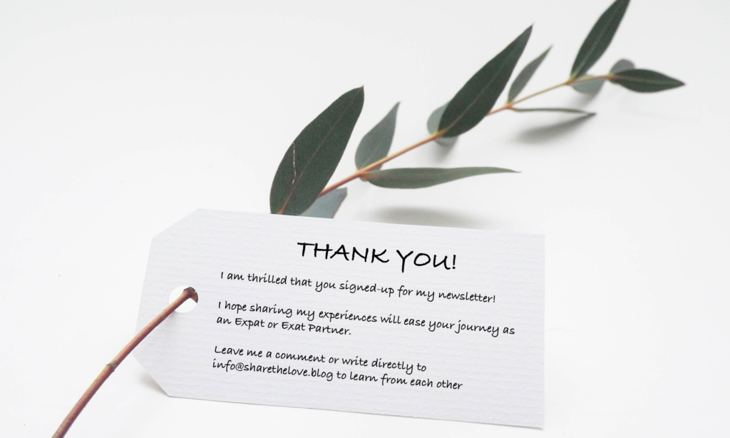sharethelove, expat, newsletter