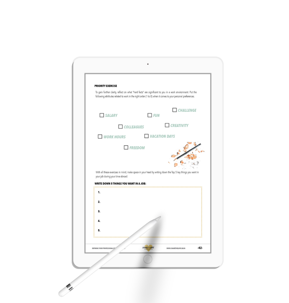 sharethelove, workbook, career, expat, expat partner