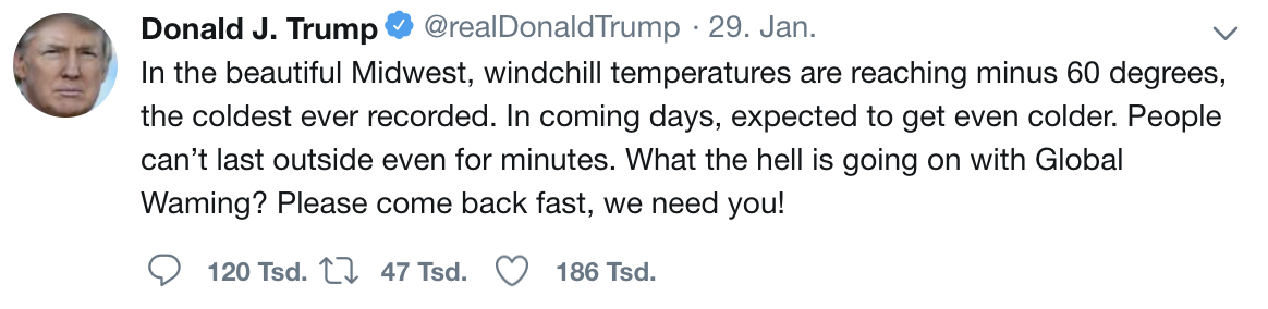 midwest, trump, tweet, global warming, chicago