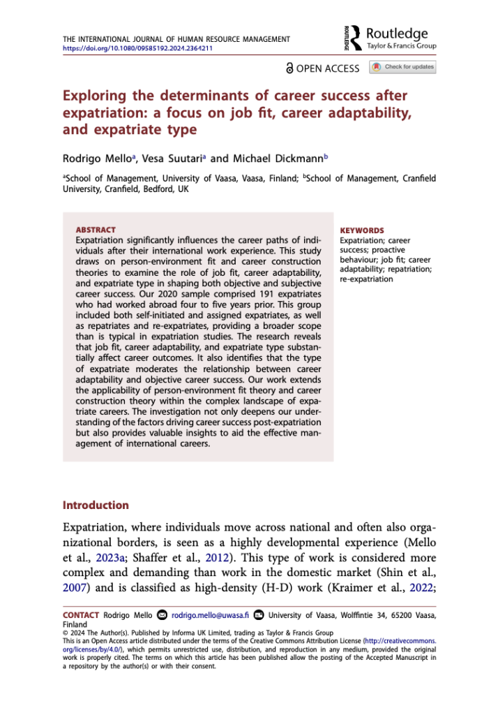 expat career success